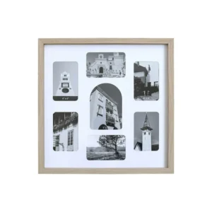 Mainstays 18" x 18" 7-Opening Collage Picture Frame, Natural